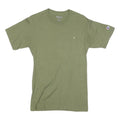CHAMPION Mens Green Crew Neck Short Sleeve S Cotton Blend T-Shirt Logo