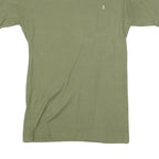 CHAMPION Mens Green Crew Neck Short Sleeve S Cotton Blend T-Shirt Logo