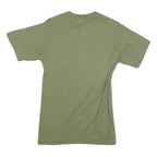 CHAMPION Mens Green Crew Neck Short Sleeve S Cotton Blend T-Shirt Logo