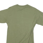 CHAMPION Mens Green Crew Neck Short Sleeve S Cotton Blend T-Shirt Logo