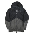 NIKE Mens Black & Grey Zip Hooded Polyester Blend Jacket S Storm-Fit