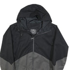 NIKE Mens Black & Grey Zip Hooded Polyester Blend Jacket S Storm-Fit