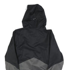NIKE Mens Black & Grey Zip Hooded Polyester Blend Jacket S Storm-Fit