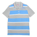KAPPA Mens Grey & Blue Cotton Short Sleeve Striped L Polo Shirt Sailing
