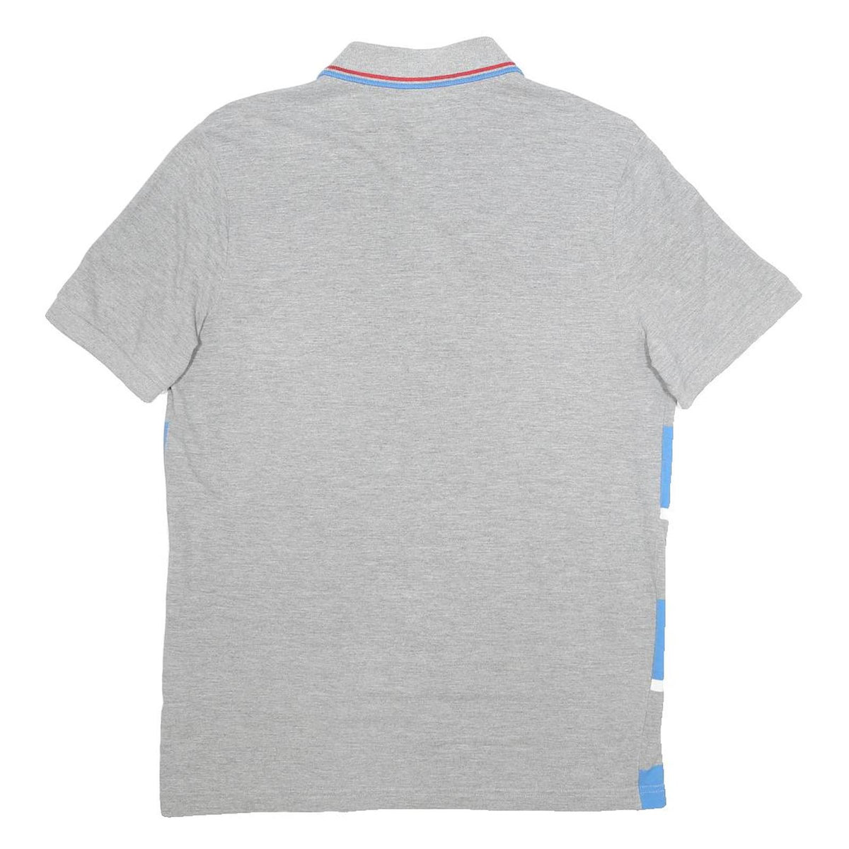 KAPPA Mens Grey & Blue Cotton Short Sleeve Striped L Polo Shirt Sailing