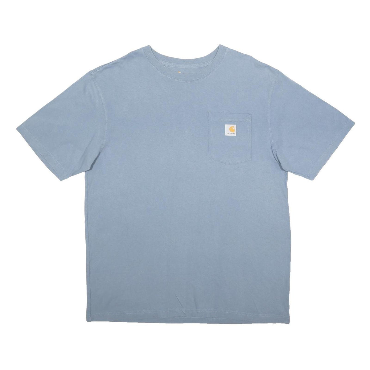 CARHARTT Mens Blue Pocket T-Shirt L Short Sleeve Crew Neck Workwear Casual