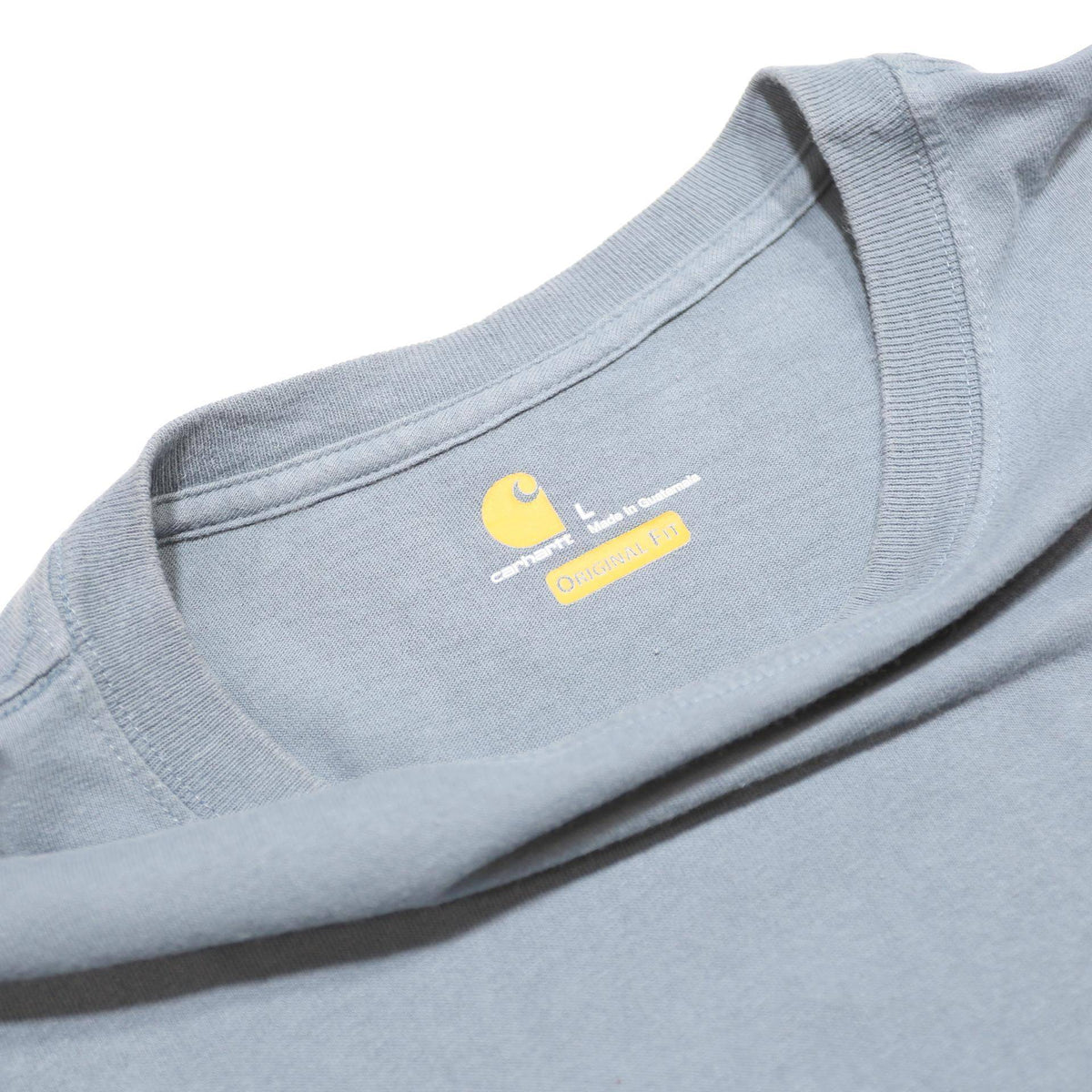 CARHARTT Mens Blue Pocket T-Shirt L Short Sleeve Crew Neck Workwear Casual