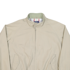 WOOLRICH Mens Beige Cotton Blend Harrington Jacket XL Plain Zip Casual Outerwear