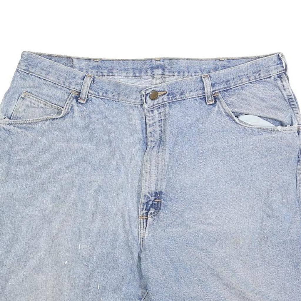 WRANGLER Mens Light Blue Denim Casual Shorts XL W38 Cotton Blend Comfortable Fit