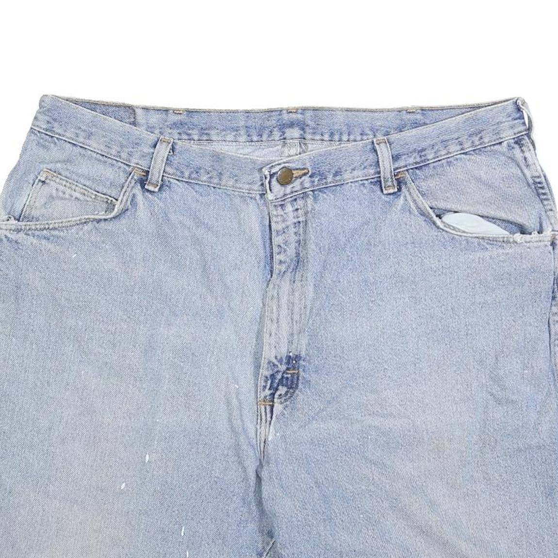 WRANGLER Mens Light Blue Denim Casual Shorts XL W38 Cotton Blend Comfortable Fit