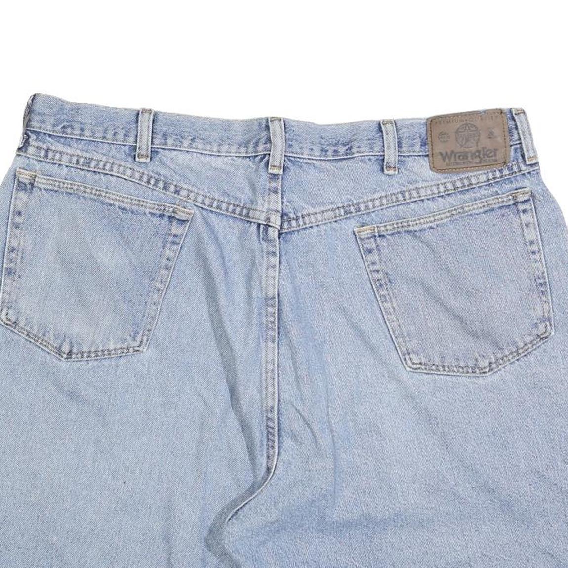 WRANGLER Mens Light Blue Denim Casual Shorts XL W38 Cotton Blend Comfortable Fit