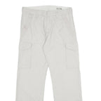 WE Mens Regular Fit Beige Cotton Trousers Cargo W32 L32 Zip Closure Casual