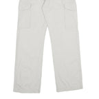 WE Mens Regular Fit Beige Cotton Trousers Cargo W32 L32 Zip Closure Casual