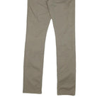 GUESS Mens Slim Fit Beige Cotton Blend Slim Trousers W32 L33 Zip Closure