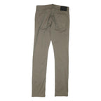 GUESS Mens Slim Fit Beige Cotton Blend Slim Trousers W32 L33 Zip Closure