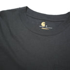 CARHARTT Mens Black Long Sleeve Crew Neck T-Shirt M Pocket Cotton Blend