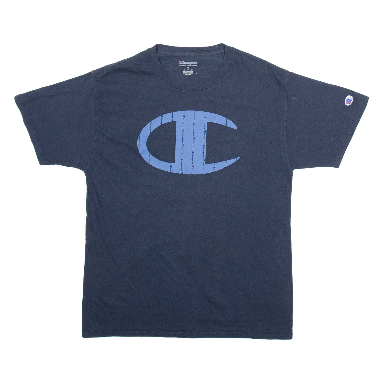 CHAMPION Mens T-Shirt Blue M