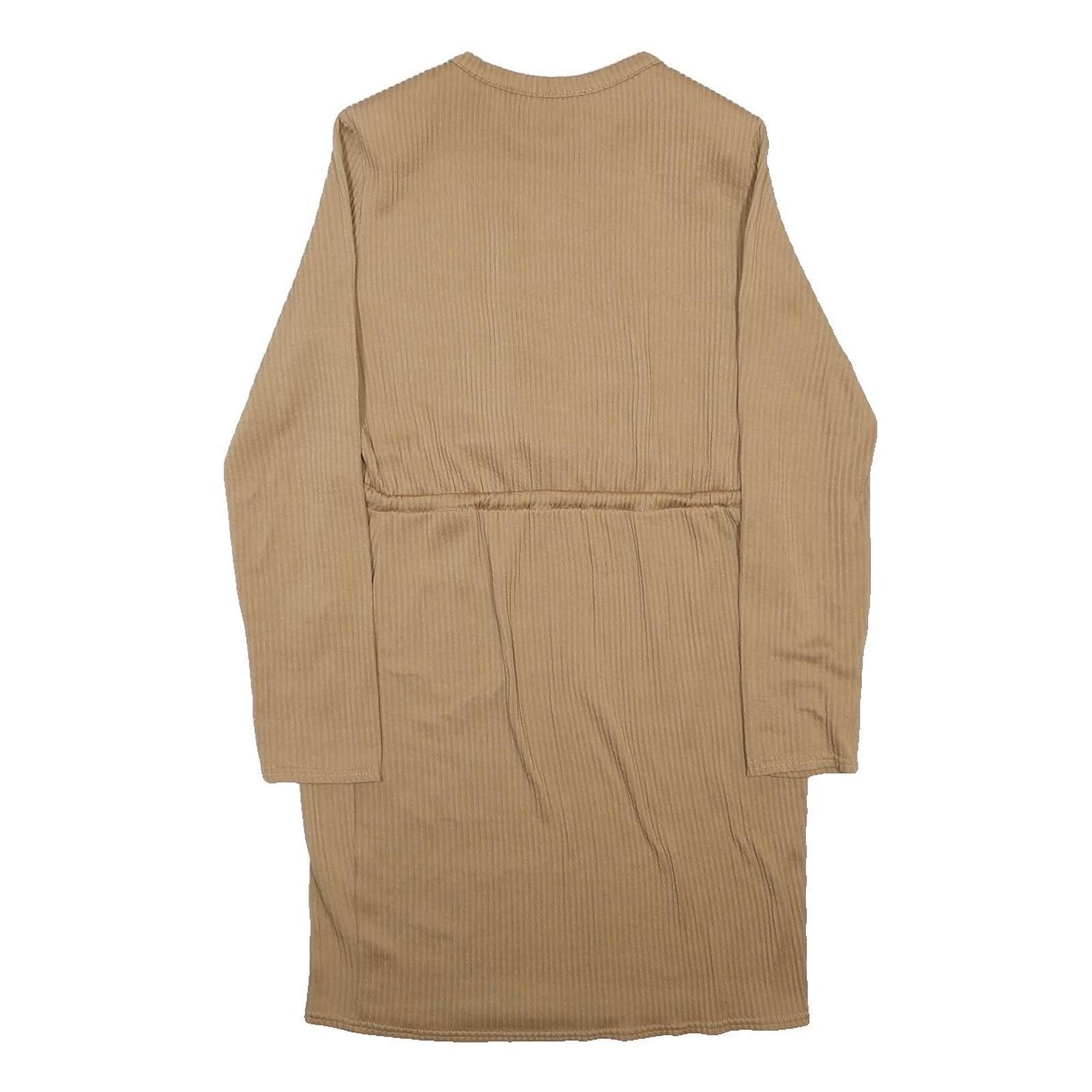 PRETTY LITTLE THING Maternity Womens Beige Day Dress Knit Long Sleeve UK 12
