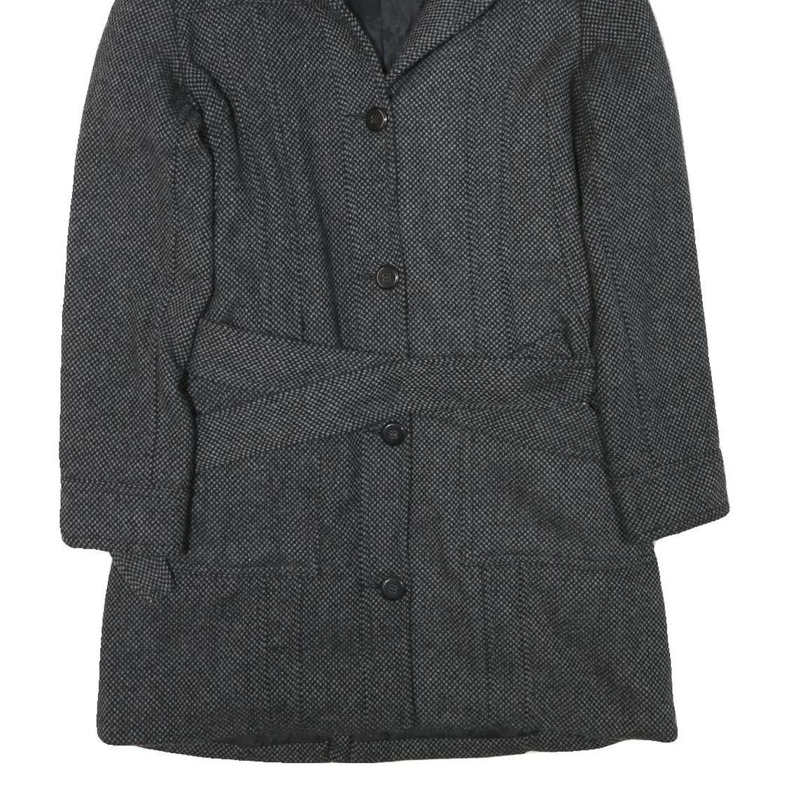 O'NEILL Womens Grey Wool Blend Button Jacket XL Tweed Classic Coat Stylish