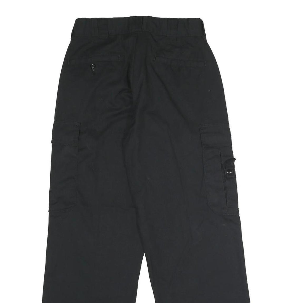 DICKIES Mens Polyester Blend Black Regular Cargo Trousers W30 L31 Workwear Zip