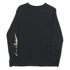 NIKE Mens Black Long Sleeve Crew Neck Graphic T-Shirt XS Cotton Blend