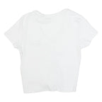 KARL KANI Ruched Womens Top White V-Neck S