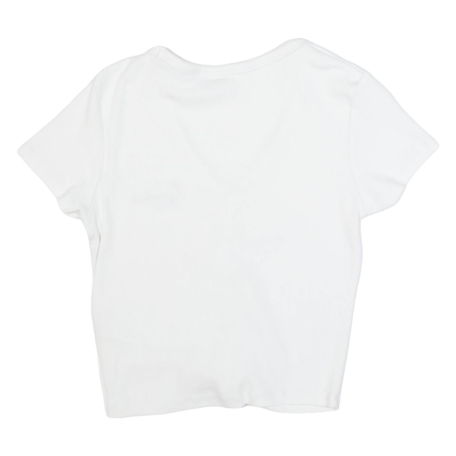 KARL KANI Ruched Womens Top White V-Neck S