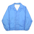 Mens Blue Polyester Blend Button Jacket M Plain Lightweight Casual Outerwear