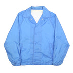 Mens Blue Polyester Blend Button Jacket M Plain Lightweight Casual Outerwear