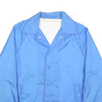 Mens Blue Polyester Blend Button Jacket M Plain Lightweight Casual Outerwear