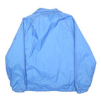 Mens Blue Polyester Blend Button Jacket M Plain Lightweight Casual Outerwear