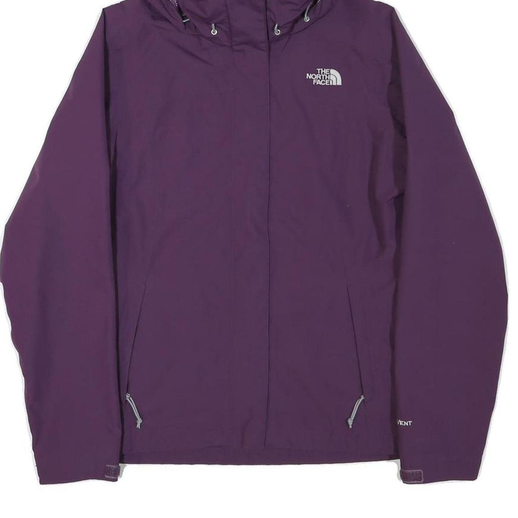 THE NORTH FACE Womens Purple Outdoor Jacket S Polyester Blend Zip Hooded