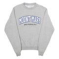 CHAMPION Mens Grey Mount Mary University Crew Neck S Cotton Blend Sweatshirt