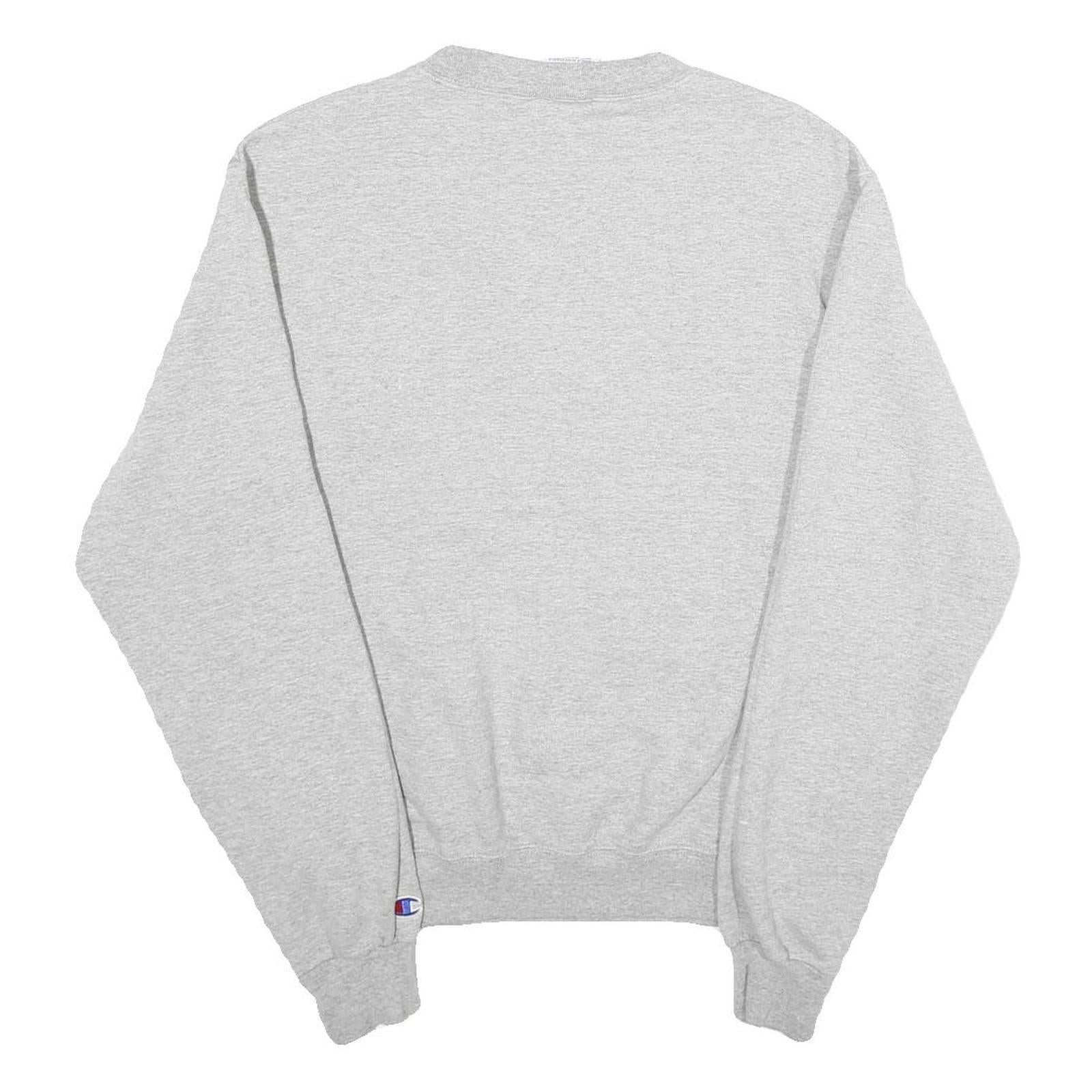 CHAMPION Mens Grey Mount Mary University Crew Neck S Cotton Blend Sweatshirt