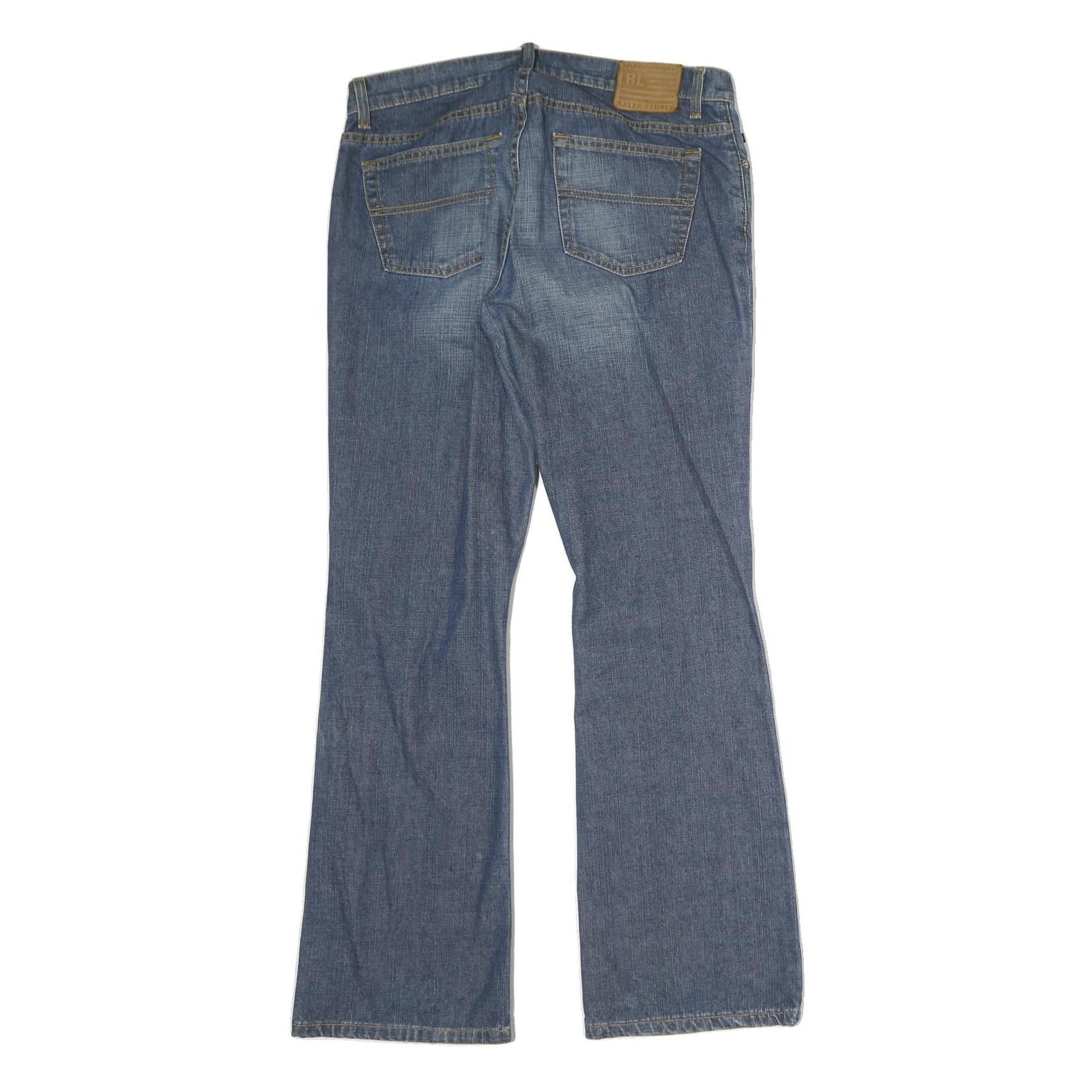 RALPH LAUREN POLO JEANS COMPANY Mens Jeans Blue Regular Flared Denim Medium W34