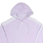 ADIDAS Womens Lilac Hoodie UK 8 Cropped Cotton Blend Sweatshirt