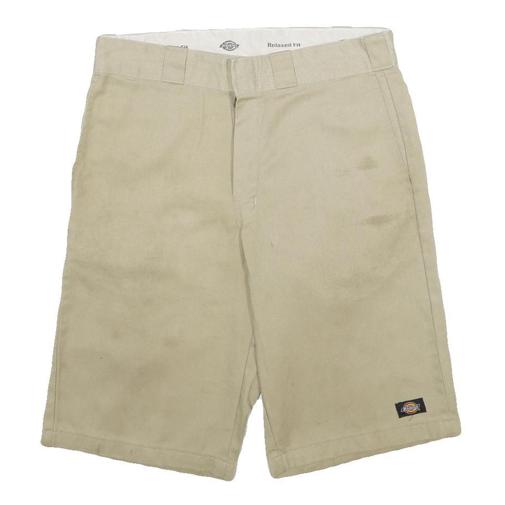 DICKIES Mens Shorts Beige Casual Relaxed Fit M W32 Workwear Utility Cotton Blend