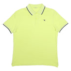 DIADORA Mens Yellow Short Sleeve Plain L Polo Shirt Sport Casual