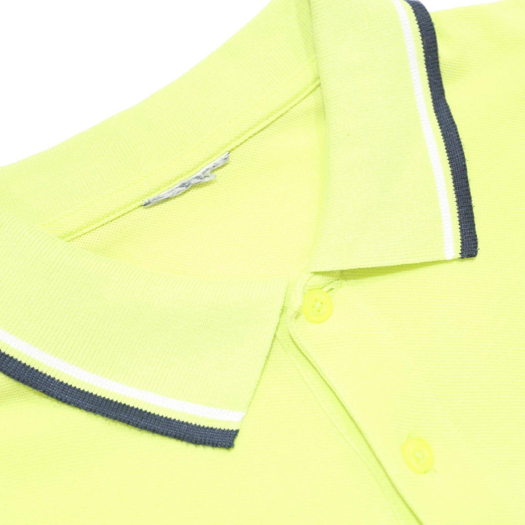 DIADORA Mens Yellow Short Sleeve Plain L Polo Shirt Sport Casual