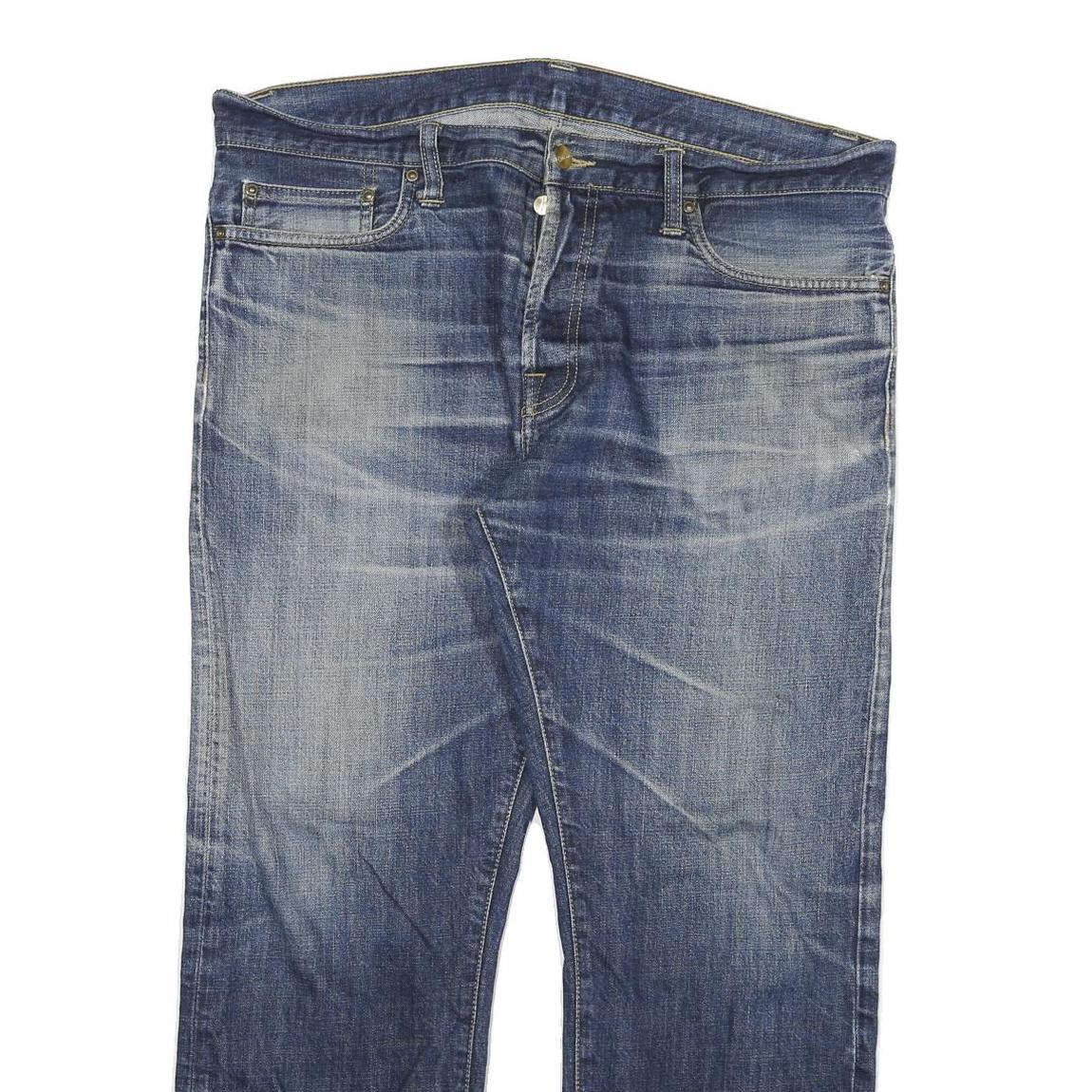 CARHARTT Mens Regular Blue Denim Jeans Button W36 L27 Workwear Utility Casual