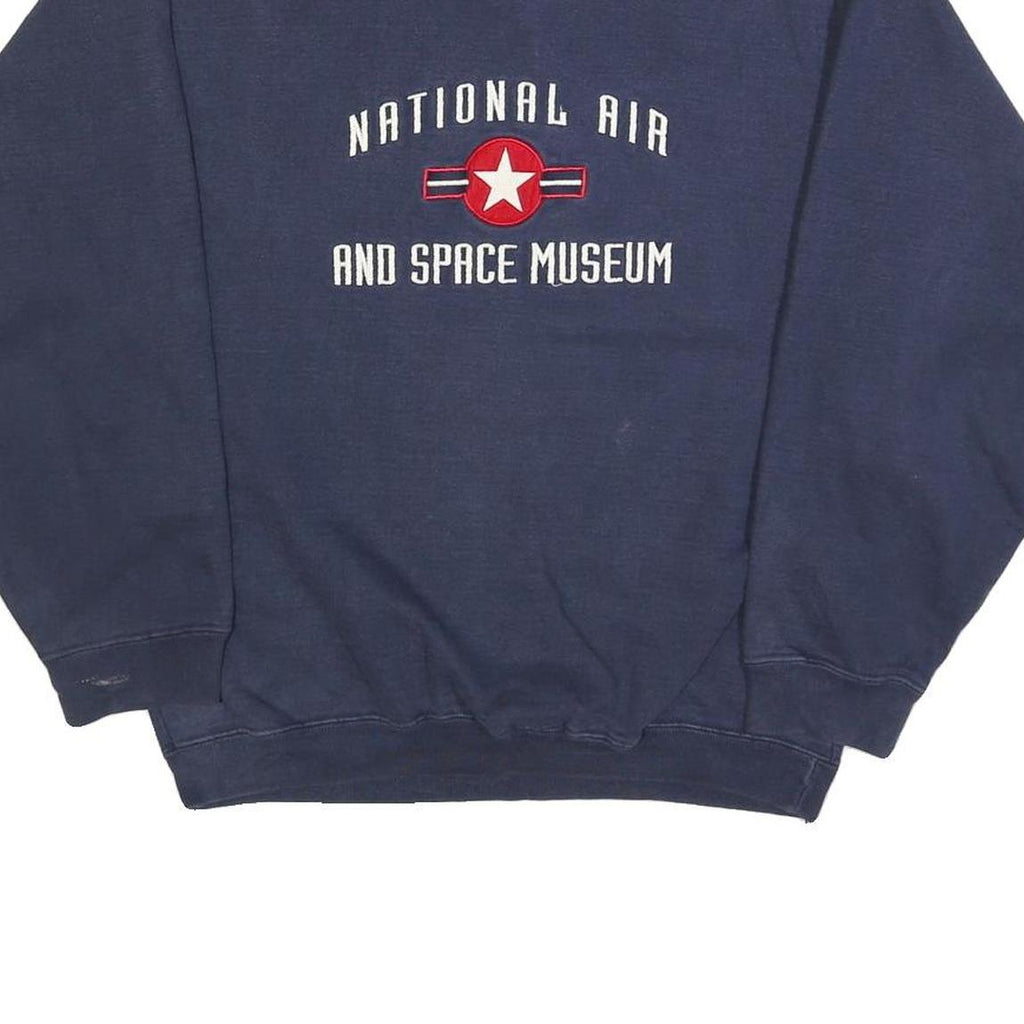 SMITHSONIAN Mens Navy Blue National Air And Space Museum Crew Neck S Sweatshirt