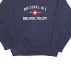 SMITHSONIAN Mens Navy Blue National Air And Space Museum Crew Neck S Sweatshirt