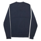 JACK WILLS Mens Navy & White Crew Neck Sweatshirt M Cotton Blend Casual Pullover