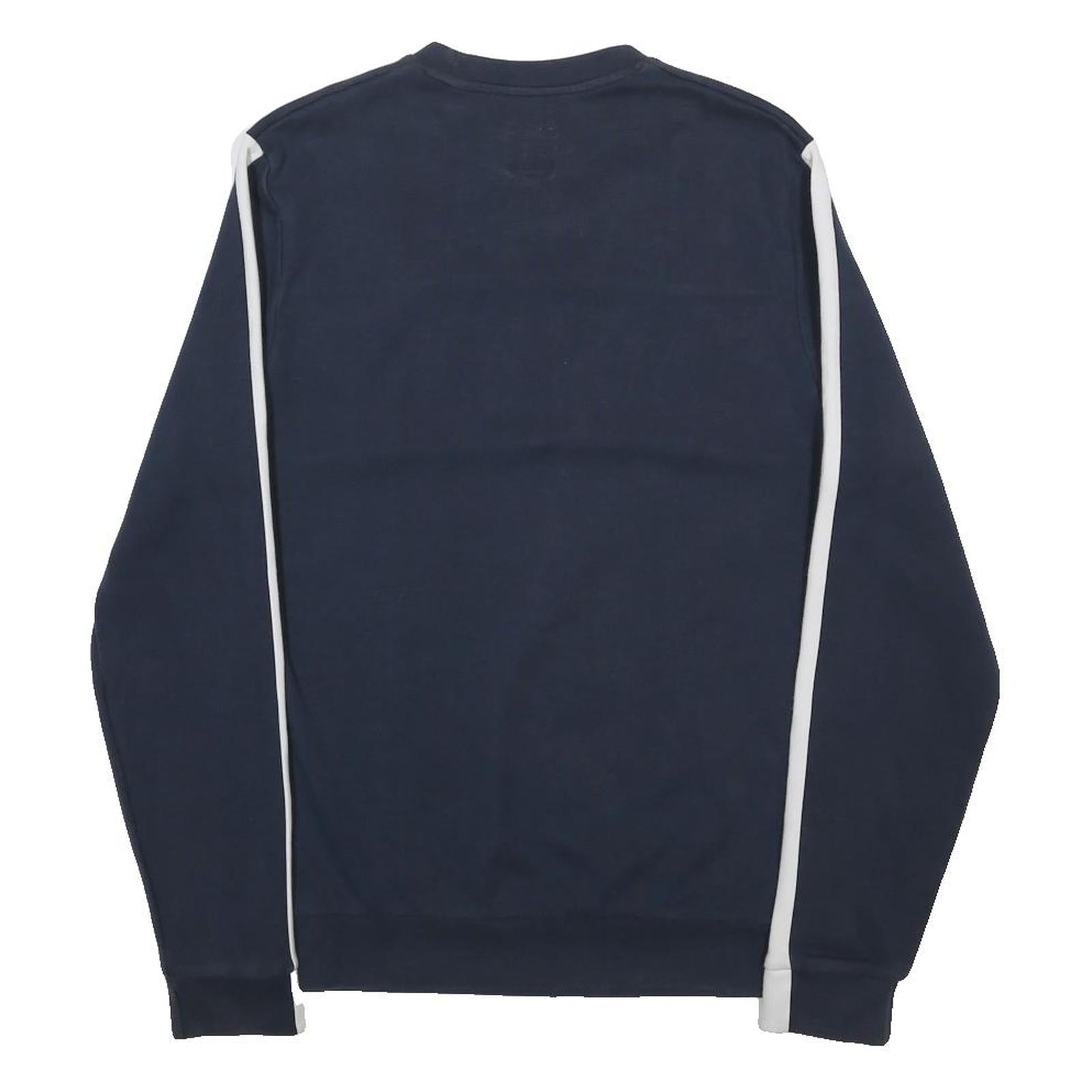 JACK WILLS Mens Navy & White Crew Neck Sweatshirt M Cotton Blend Casual Pullover