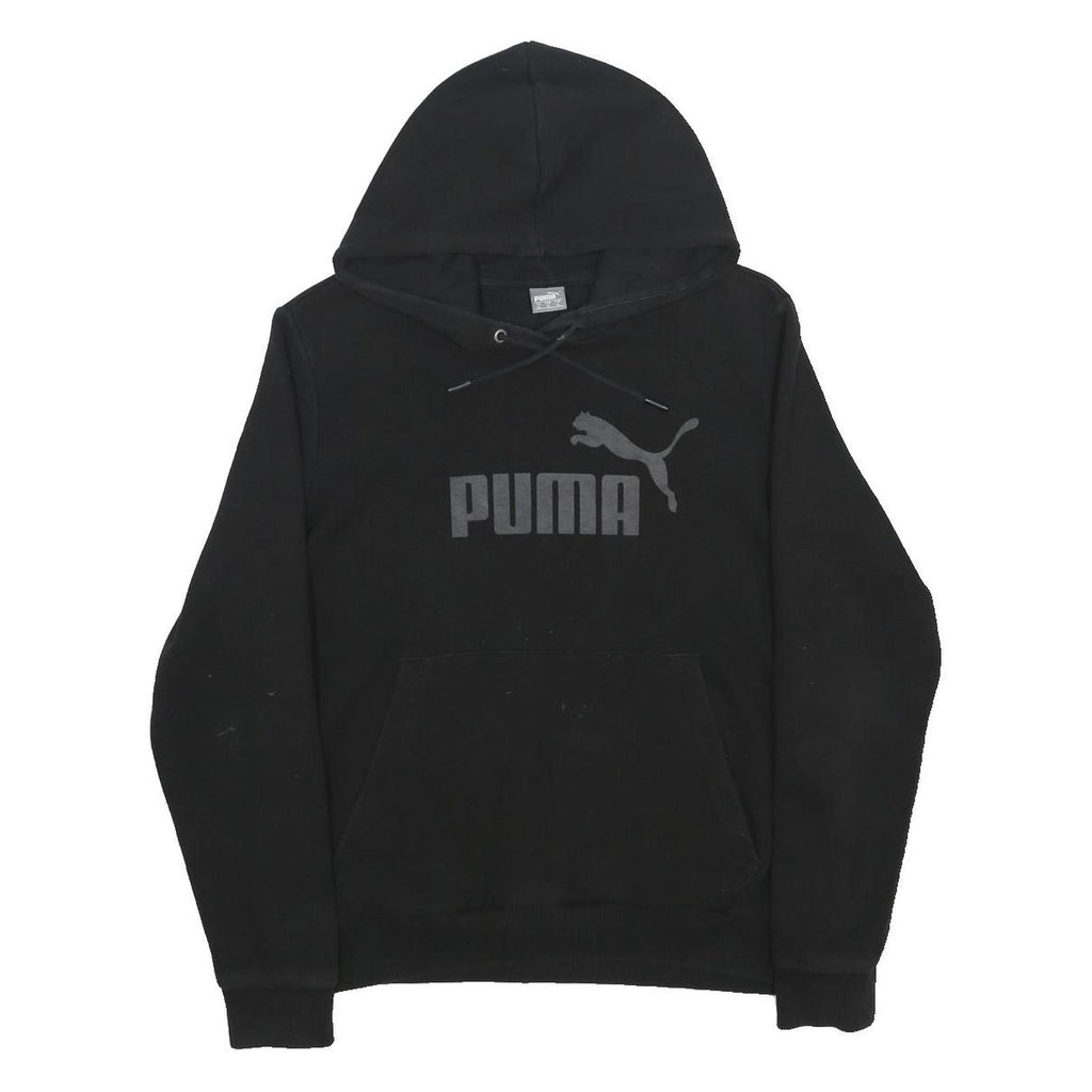PUMA Womens Black Hoodie XL Cotton Blend Pullover Hooded Sweatshirt Sportswear