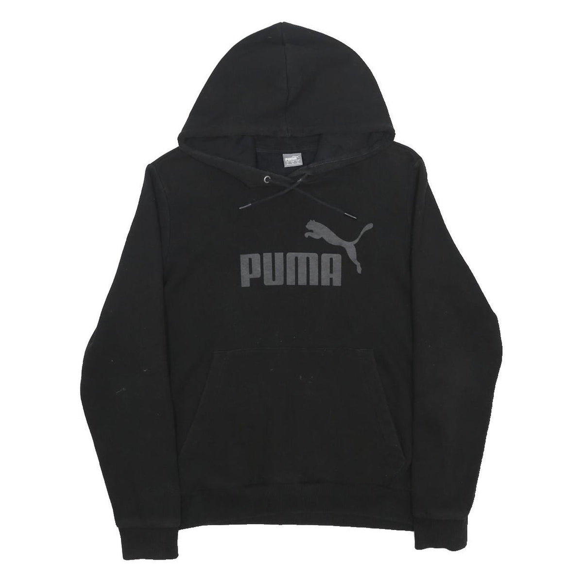 PUMA Womens Black Hoodie XL Cotton Blend Pullover Hooded Sweatshirt Sportswear