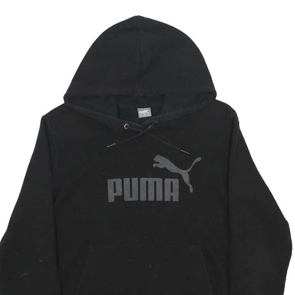 PUMA Womens Black Hoodie XL Cotton Blend Pullover Hooded Sweatshirt Sportswear