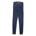 LEVI'S Womens Jeans Blue Slim Skinny Denim Medium Wash W23 L28 Stretch Zip