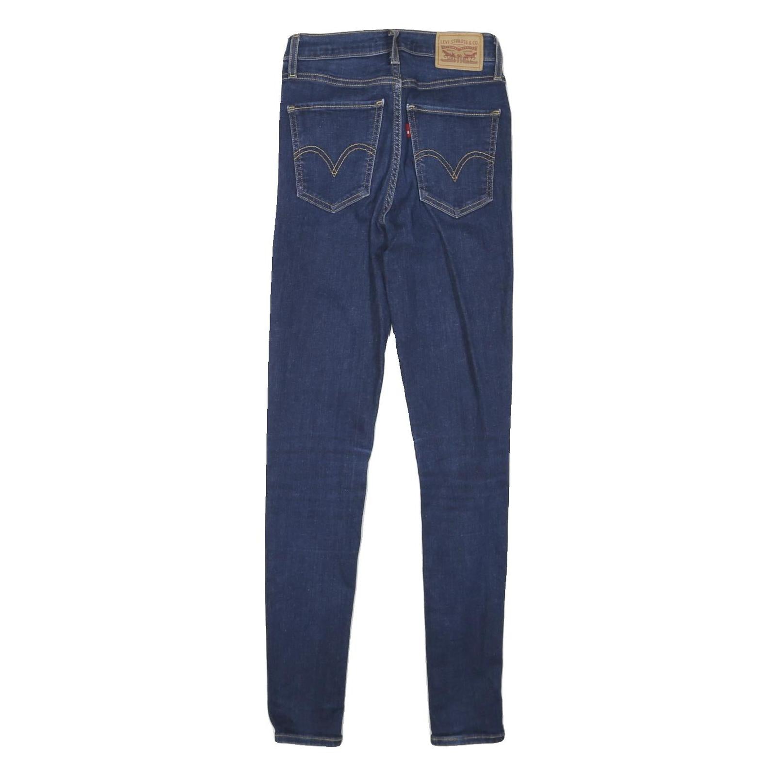 LEVI'S Womens Jeans Blue Slim Skinny Denim Medium Wash W23 L28 Stretch Zip