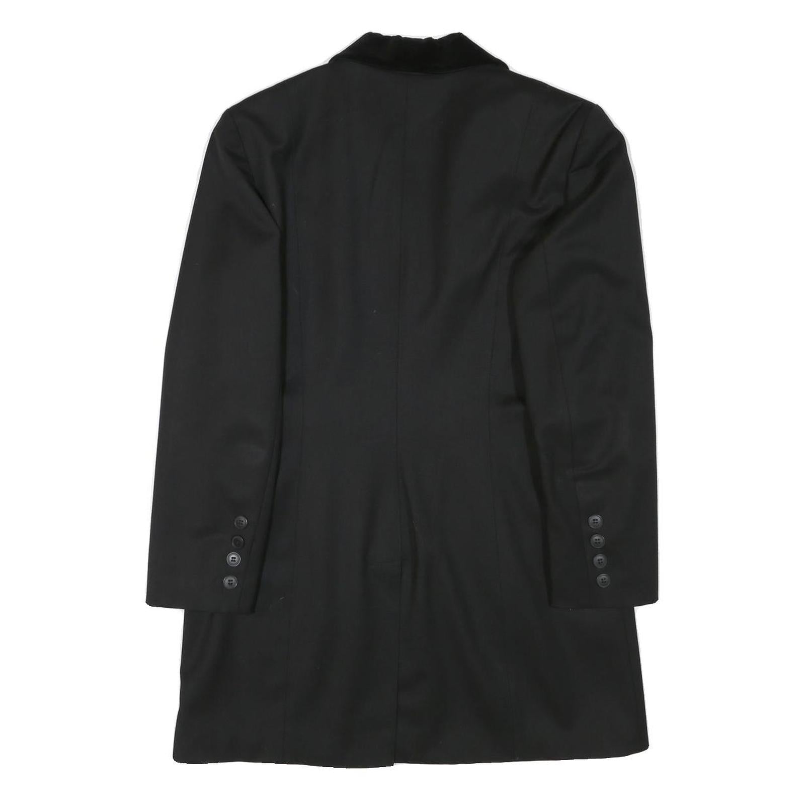 CLEMENTINE PASSION Womens Black Velvet Collar Jacket S Polyester Blend Button